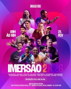 6ª edição do Imersão UnidadeRIO vai abordar saúde mental, esportes, cinema, IA e evangelismo