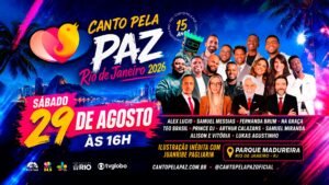 Rio de Janeiro recebe a 3ª edição do Canto Pela Paz com grandes nomes da música gospel e ação de doação de sangue